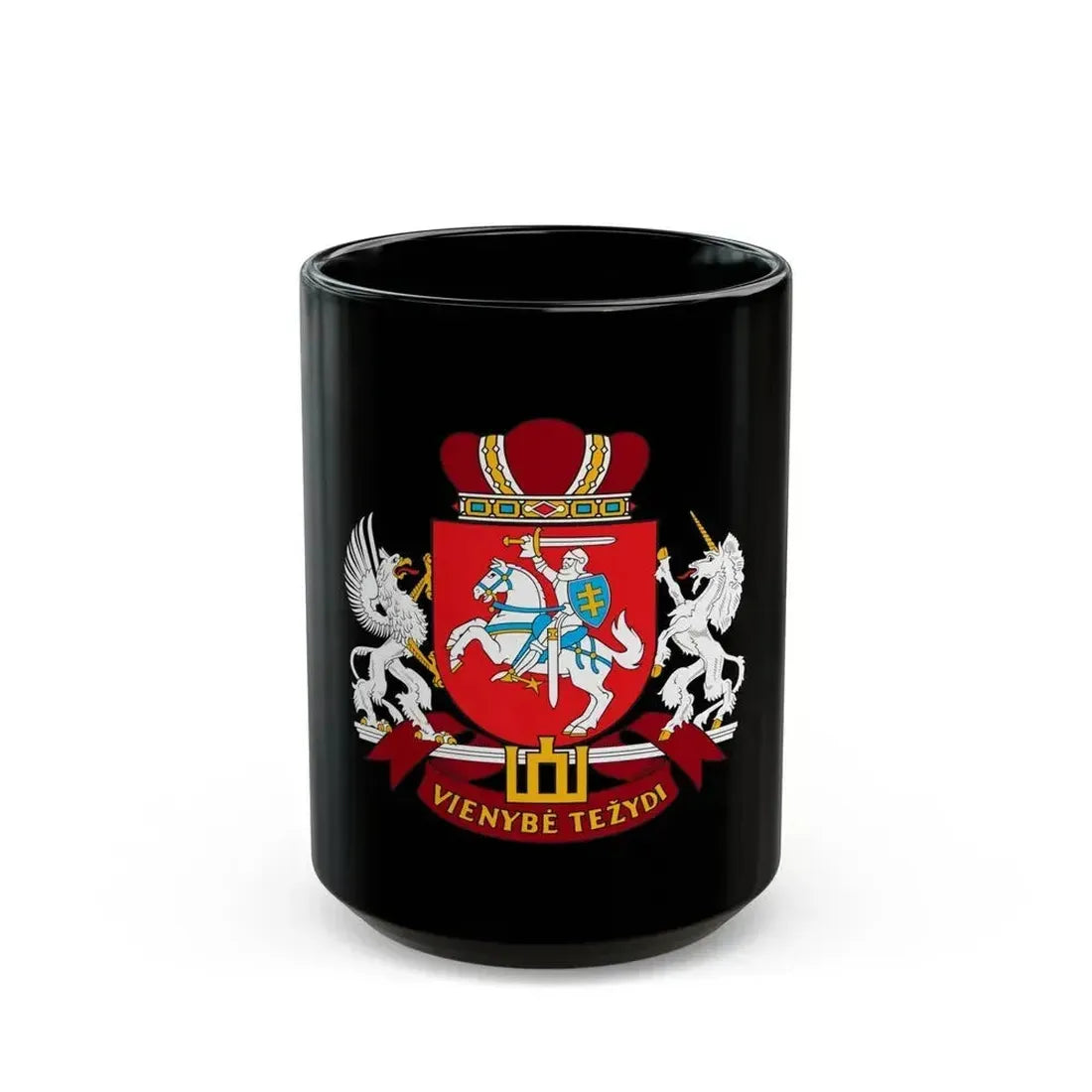 Coat of arms of the Seimas of Lithuania - Black Coffee Mug 15oz - Go Mug Yourself