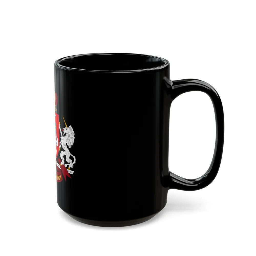 Coat of arms of the Seimas of Lithuania - Black Coffee Mug-Go Mug Yourself