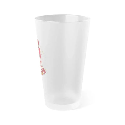 Coat of arms of the Seimas of Lithuania - Frosted Pint Glass 16oz - Go Mug Yourself