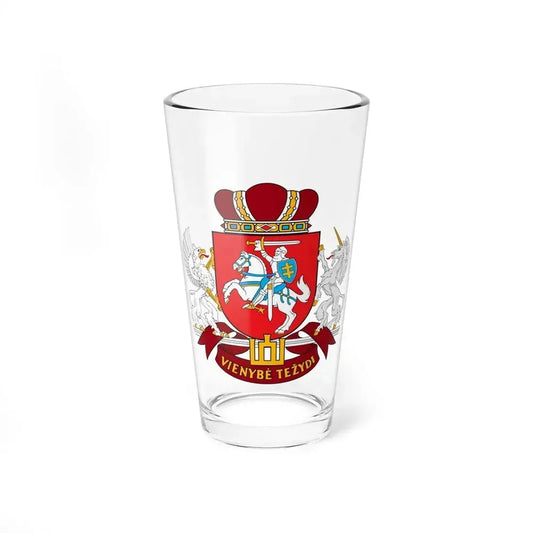 Coat of arms of the Seimas of Lithuania - Pint Glass 16oz 16oz - Go Mug Yourself