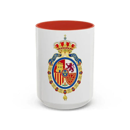 Coat of Arms of the Senate of Spain - Accent Coffee Mug 15oz Red - Go Mug Yourself