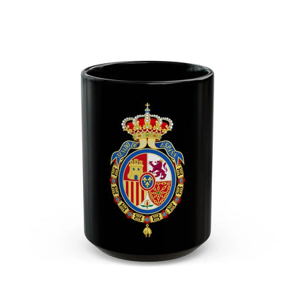 Coat of Arms of the Senate of Spain - Black Coffee Mug-15oz-Go Mug Yourself