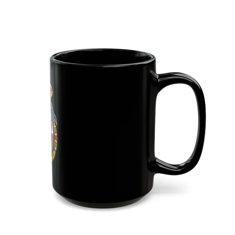 Coat of Arms of the Senate of Spain - Black Coffee Mug-Go Mug Yourself