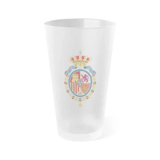 Coat of Arms of the Senate of Spain - Frosted Pint Glass 16oz 16oz Frosted - Go Mug Yourself