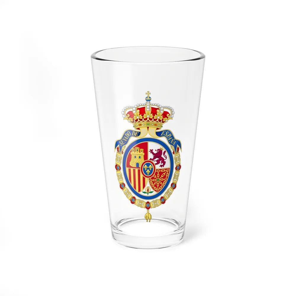 Coat of Arms of the Senate of Spain - Pint Glass 16oz-16oz-Go Mug Yourself