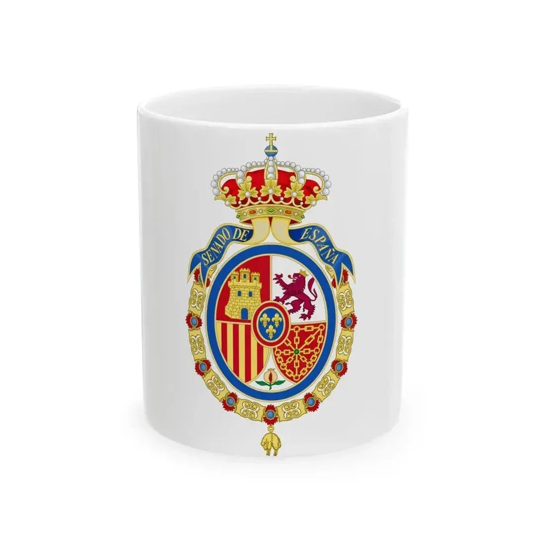 Coat of Arms of the Senate of Spain - White Coffee Mug 11oz - Go Mug Yourself