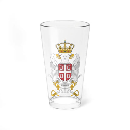 Coat of arms of the Serbian Armed Forces (Serbia) (Coat of Arms) Pint Glass 16oz 16oz - Go Mug Yourself