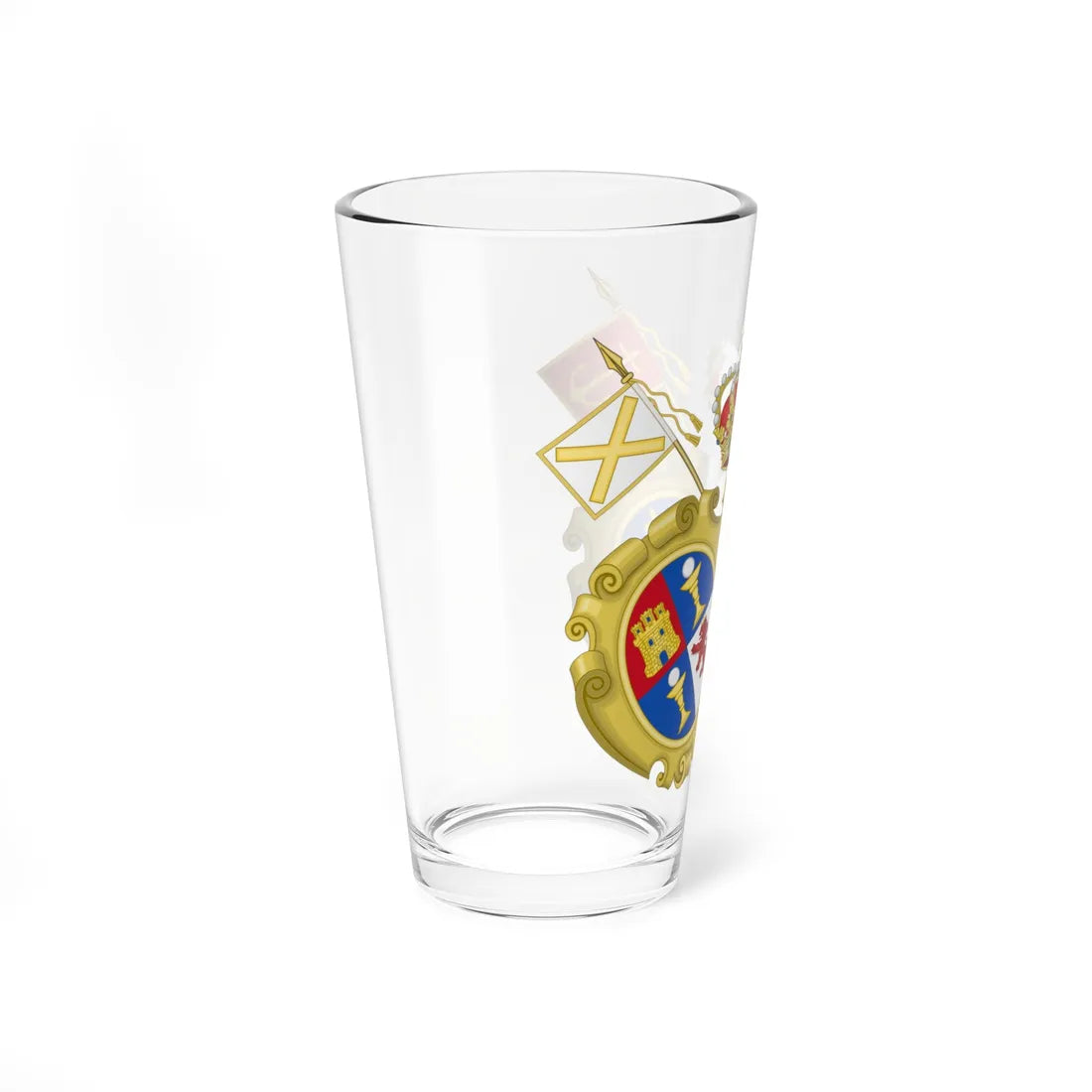 Coat of Arms of the Shrine of Covadonga (Spain) (Coat of Arms) Pint Glass 16oz - Go Mug Yourself