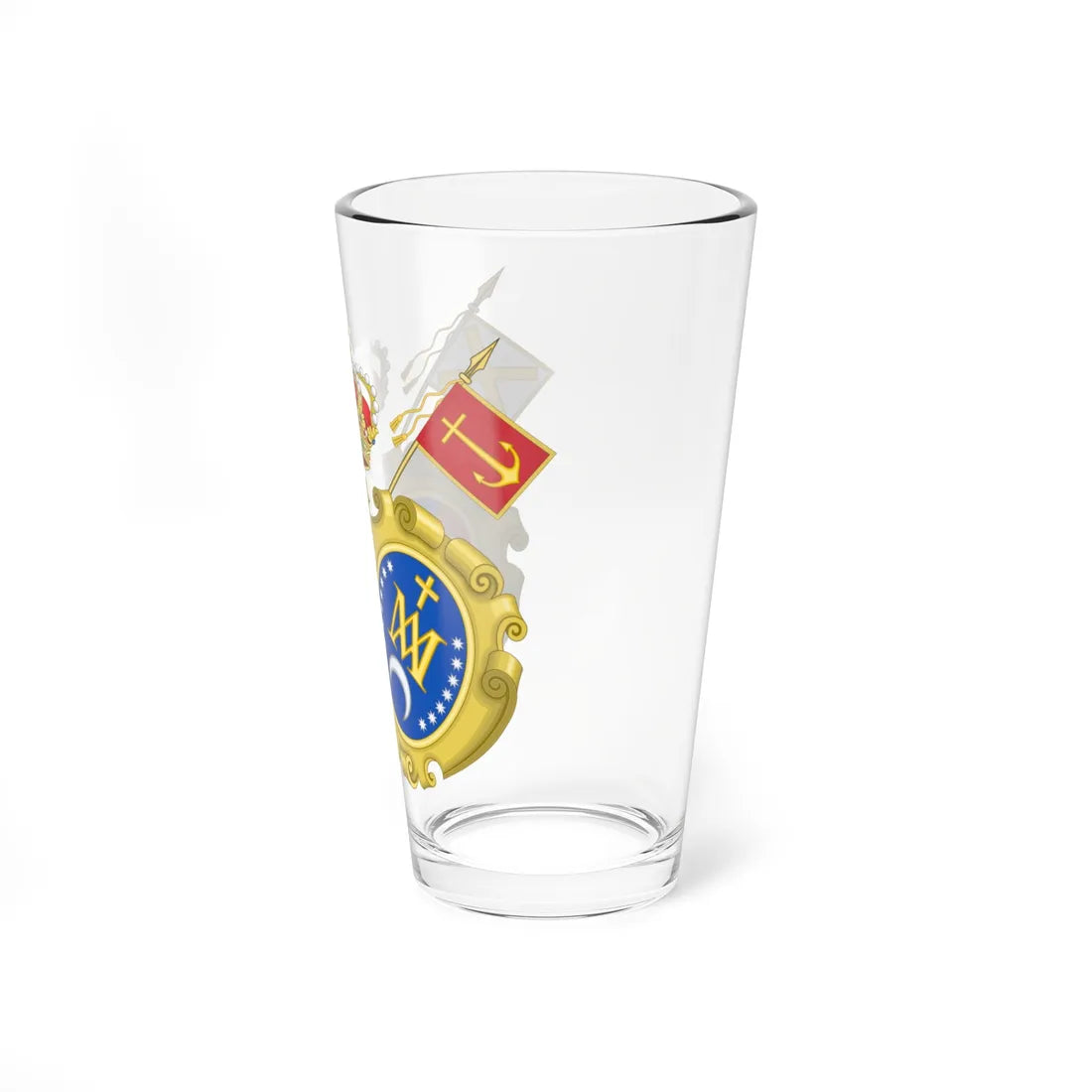 Coat of Arms of the Shrine of Covadonga (Spain) (Coat of Arms) Pint Glass 16oz - Go Mug Yourself