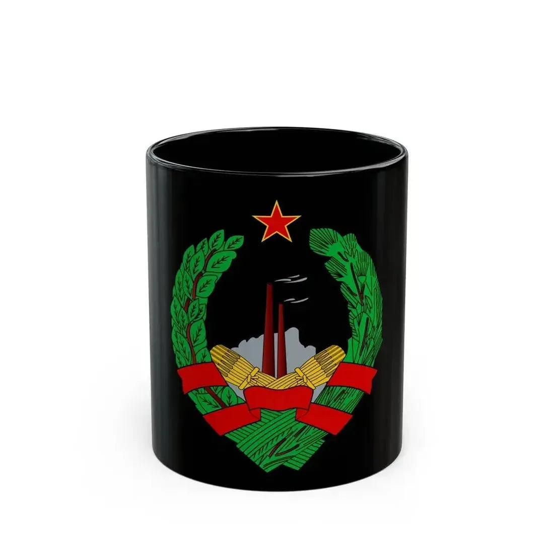 Coat of Arms of the Socialist Republic of Bosnia and Herzegovina - Black Coffee Mug 11oz - Go Mug Yourself