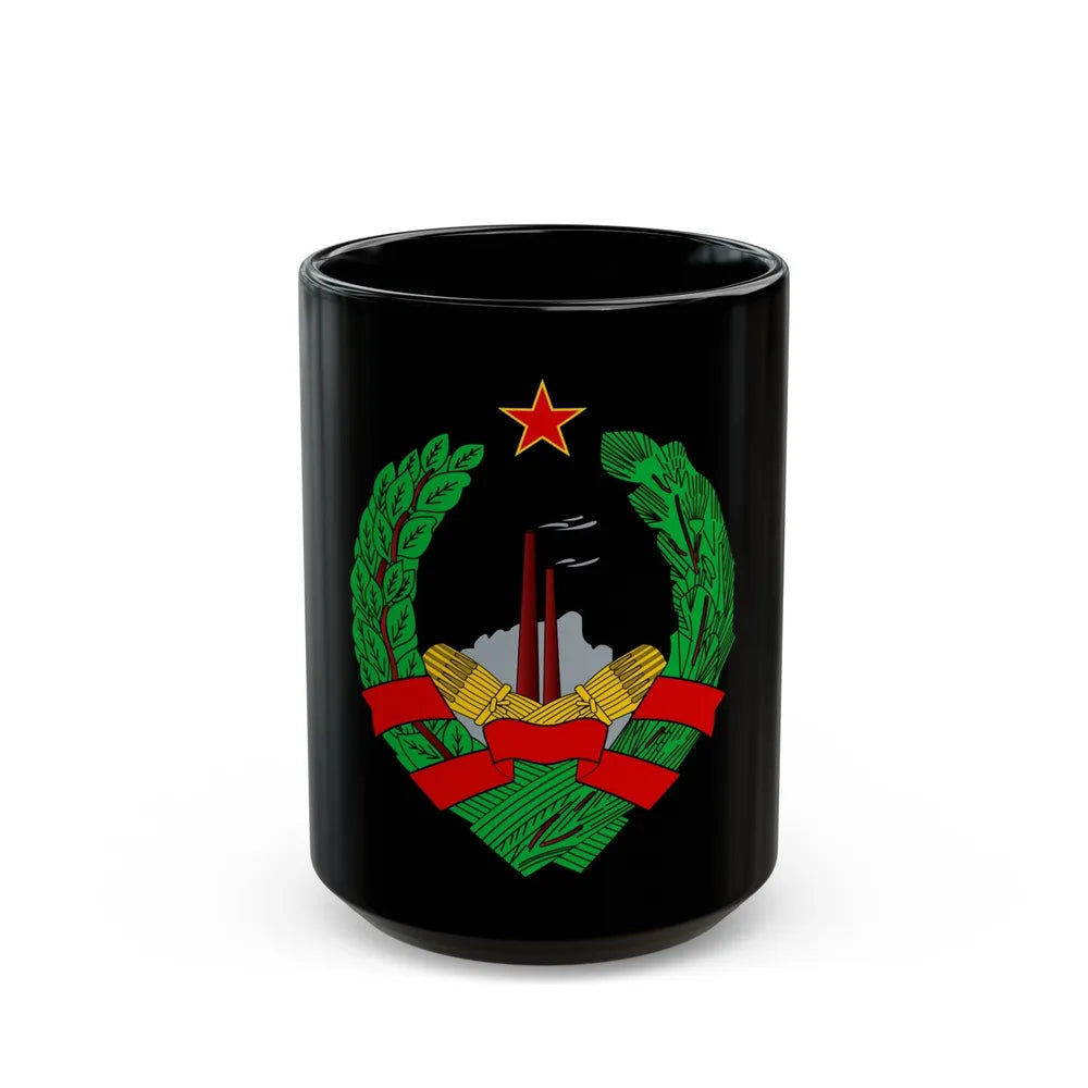 Coat of Arms of the Socialist Republic of Bosnia and Herzegovina - Black Coffee Mug-15oz-Go Mug Yourself