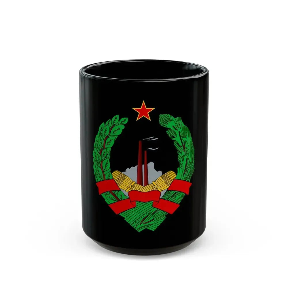 Coat of Arms of the Socialist Republic of Bosnia and Herzegovina - Black Coffee Mug 15oz - Go Mug Yourself