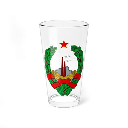 Coat of Arms of the Socialist Republic of Bosnia and Herzegovina - Pint Glass 16oz-16oz-Go Mug Yourself