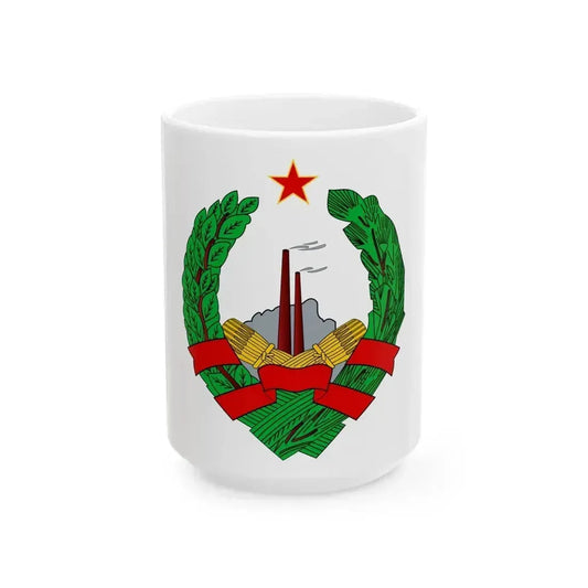 Coat of Arms of the Socialist Republic of Bosnia and Herzegovina - White Coffee Mug 15oz - Go Mug Yourself