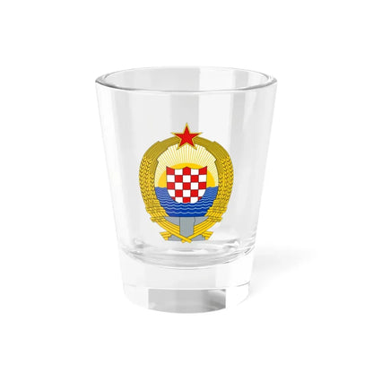 Coat of Arms of the Socialist Republic of Croatia - Shot Glass 1.5oz 1.5oz - Go Mug Yourself