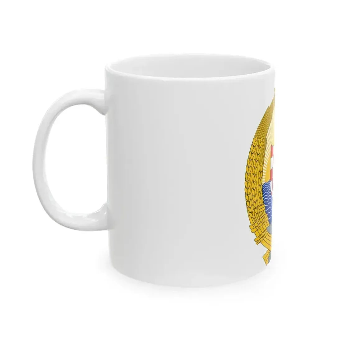 Coat of Arms of the Socialist Republic of Croatia - White Coffee Mug - Go Mug Yourself