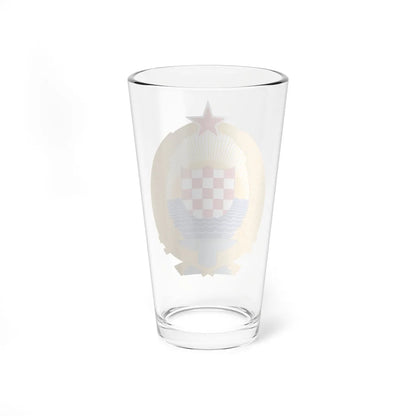 Coat of Arms of the Socialist Republic of Croatia (Yugoslavia) (Coat of Arms) Pint Glass 16oz - Go Mug Yourself