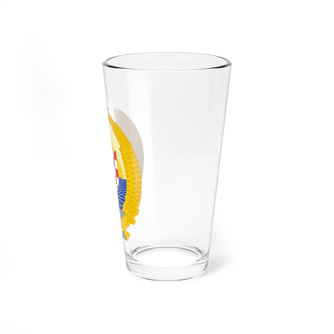 Coat of Arms of the Socialist Republic of Croatia (Yugoslavia) (Coat of Arms) Pint Glass 16oz - Go Mug Yourself