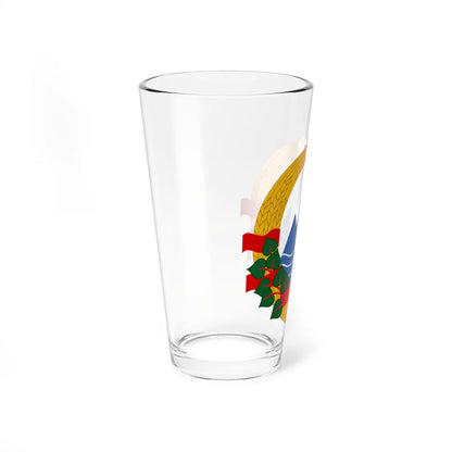 Coat of Arms of the Socialist Republic of Slovenia (Yugoslavia) (Coat of Arms) Pint Glass 16oz - Go Mug Yourself