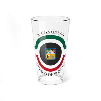 Coat of arms of the Sonora Congress (Mexico) (Coat of Arms) Pint Glass 16oz 16oz - Go Mug Yourself