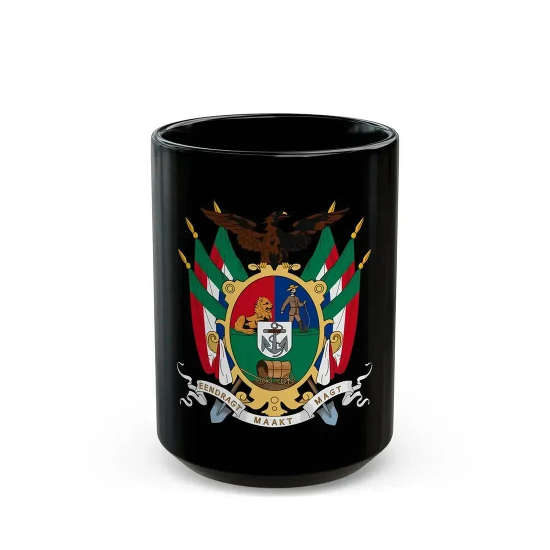 Coat of arms of the South African Republic - Black Coffee Mug 15oz - Go Mug Yourself