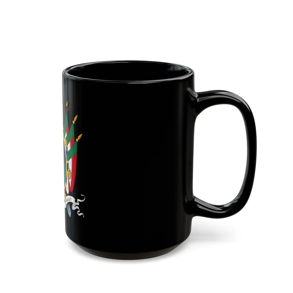 Coat of arms of the South African Republic - Black Coffee Mug-Go Mug Yourself