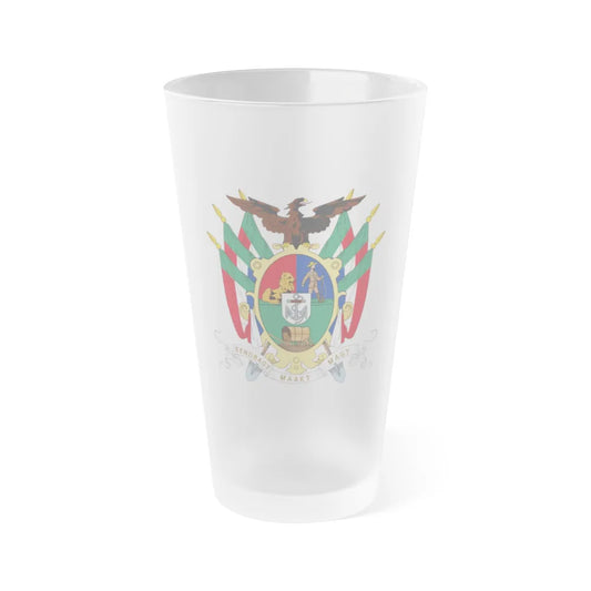 Coat of arms of the South African Republic - Frosted Pint Glass 16oz-16oz-Frosted-Go Mug Yourself