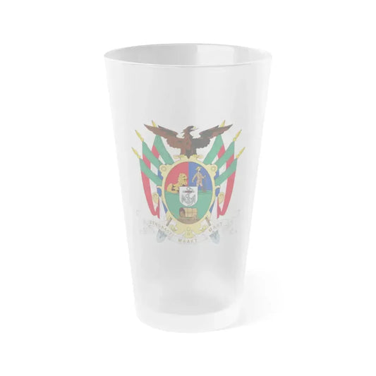 Coat of arms of the South African Republic - Frosted Pint Glass 16oz 16oz Frosted - Go Mug Yourself