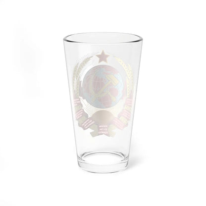 Coat of arms of the Soviet Union 1929-1936 (Soviet Union) (Coat of Arms) Pint Glass 16oz - Go Mug Yourself