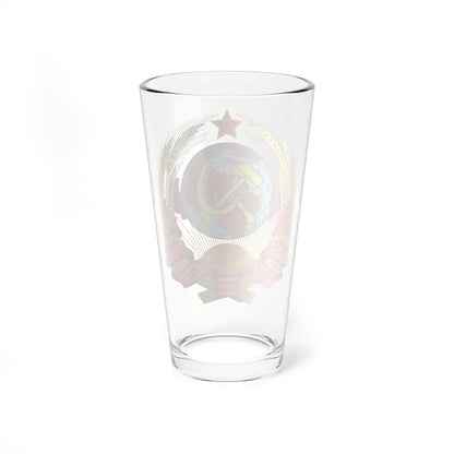 Coat of arms of the Soviet Union 1931-1936 (Soviet Union) (Coat of Arms) Pint Glass 16oz - Go Mug Yourself