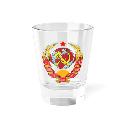 Coat of arms of the Soviet Union 1931-1936 (Soviet Union) (Coat of Arms) Shot Glass 1.5oz 1.5oz - Go Mug Yourself