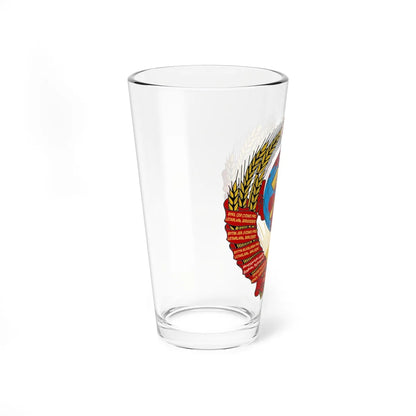 Coat of arms of the Soviet Union 1936-1946 (Soviet Union) (Coat of Arms) Pint Glass 16oz - Go Mug Yourself