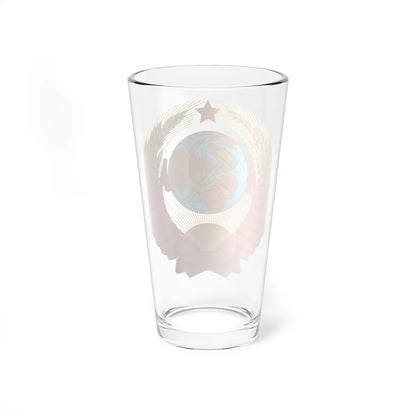 Coat of Arms of the Soviet Union no gradient (Soviet Union) (Coat of Arms) Pint Glass 16oz - Go Mug Yourself
