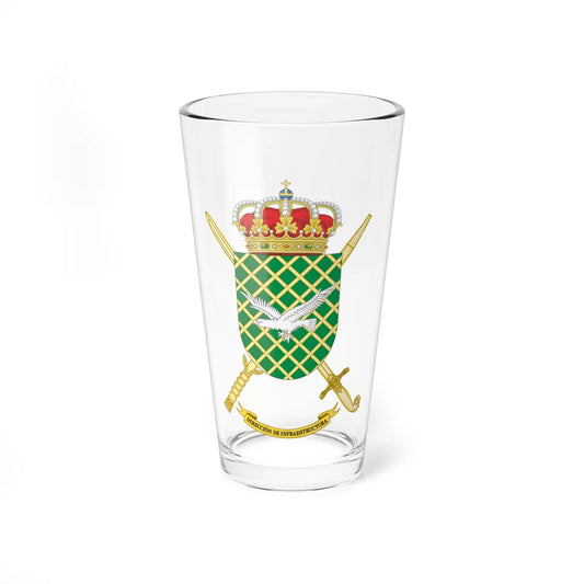 Coat of Arms of the Spanish Amy Infrastructures Direction (Spain) (Coat of Arms) Pint Glass 16oz 16oz - Go Mug Yourself