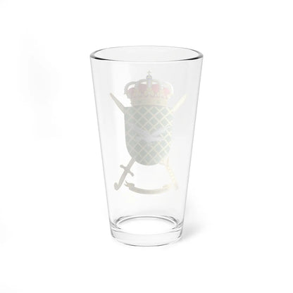 Coat of Arms of the Spanish Amy Infrastructures Direction (Spain) (Coat of Arms) Pint Glass 16oz - Go Mug Yourself