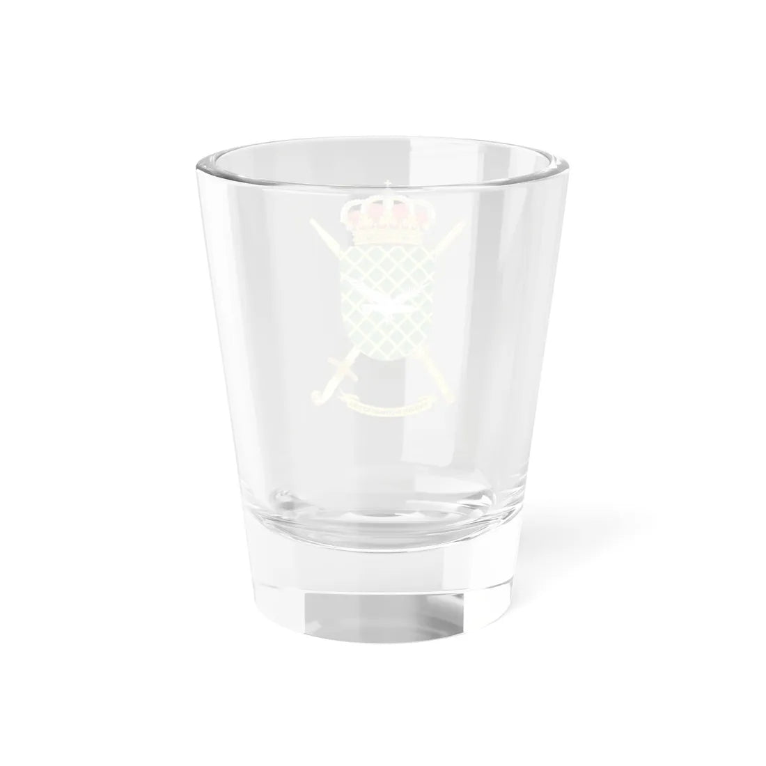 Coat of Arms of the Spanish Amy Infrastructures Direction (Spain) (Coat of Arms) Shot Glass 1.5oz - Go Mug Yourself
