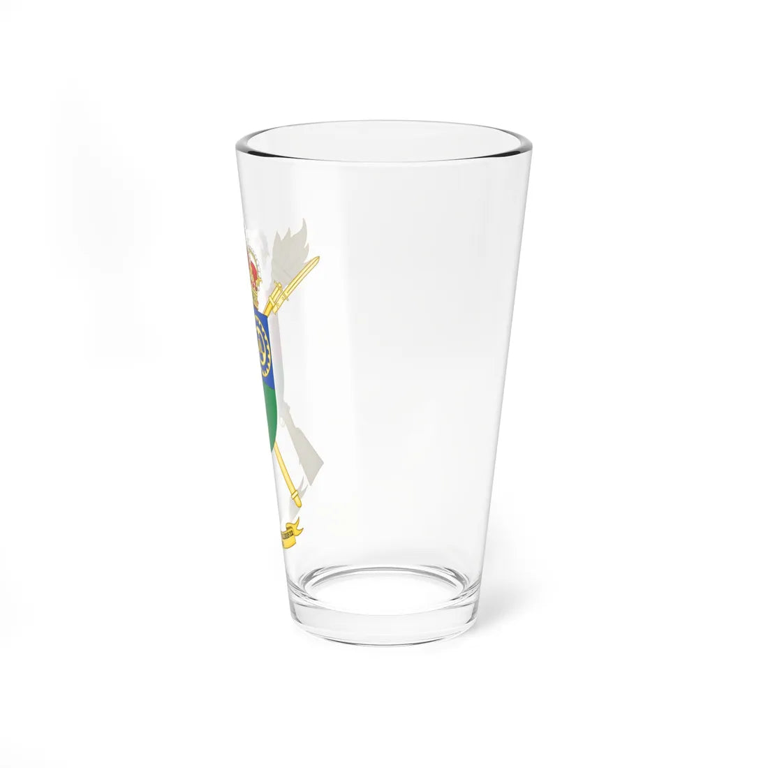 Coat of Arms of the Spanish Army 112th Logistics Services and Mechanical Workshops Unit (Spain) (Coat of Arms) Pint Glass 16oz - Go Mug Yourself