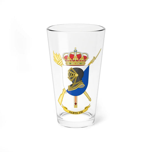 Coat of Arms of the Spanish Army 1st-21 Supply Group (Spain) (Coat of Arms) Pint Glass 16oz 16oz - Go Mug Yourself