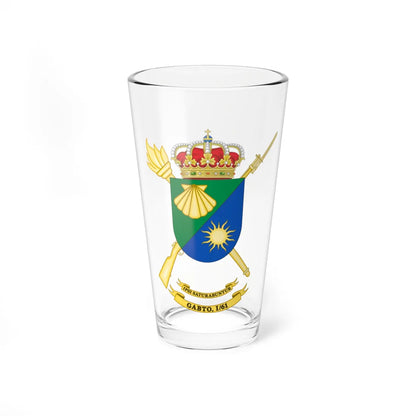 Coat of Arms of the Spanish Army 1st-61 Supply Group (Spain) (Coat of Arms) Pint Glass 16oz 16oz - Go Mug Yourself