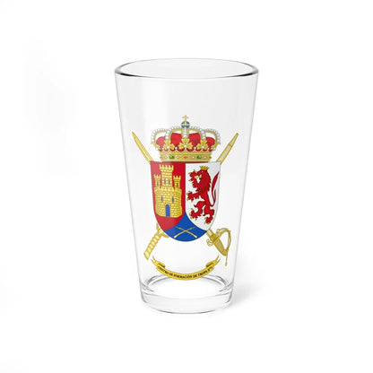 Coat of Arms of the Spanish Army 1st Troop Training Centre (Spain) (Coat of Arms) Pint Glass 16oz 16oz - Go Mug Yourself