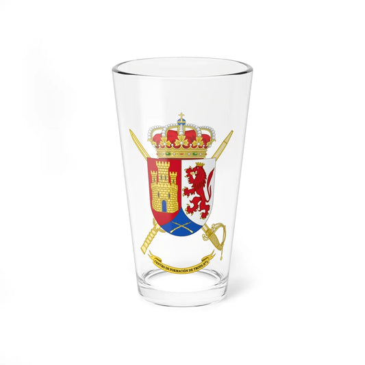 Coat of Arms of the Spanish Army 1st Troop Training Centre (Spain) (Coat of Arms) Pint Glass 16oz 16oz - Go Mug Yourself
