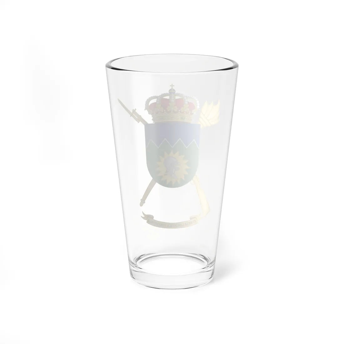 Coat of Arms of the Spanish Army 2nd Land Logistics Force (Spain) (Coat of Arms) Pint Glass 16oz - Go Mug Yourself