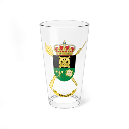 Coat of Arms of the Spanish Army 6th-11 Logistics Maintenance Group (Spain) (Coat of Arms) Pint Glass 16oz 16oz - Go Mug Yourself