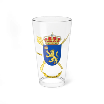 Coat of Arms of the Spanish Army 6th-41 Logistics Maintenance Group (Spain) (Coat of Arms) Pint Glass 16oz 16oz - Go Mug Yourself