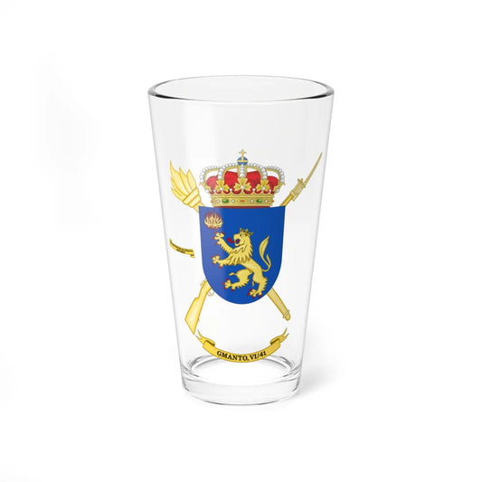 Coat of Arms of the Spanish Army 6th-41 Logistics Maintenance Group (Spain) (Coat of Arms) Pint Glass 16oz 16oz - Go Mug Yourself