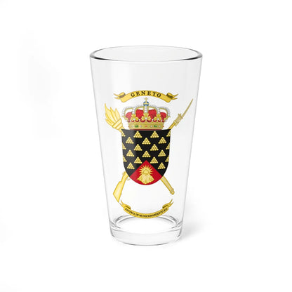 Coat of Arms of the Spanish Army 811th Munitions Battery (Spain) (Coat of Arms) Pint Glass 16oz 16oz - Go Mug Yourself