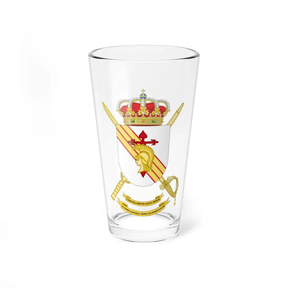 Coat of Arms of the Spanish Army Basic Academy of NCOs Officers (Spain) (Coat of Arms) Pint Glass 16oz 16oz - Go Mug Yourself