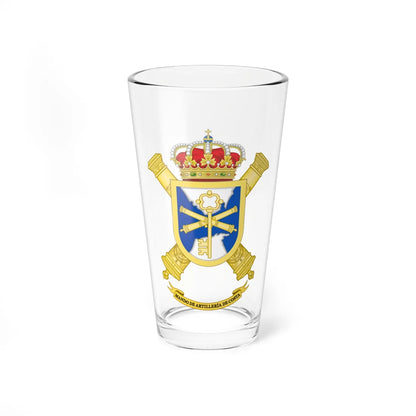 Coat of Arms of the Spanish Army Coastal Artillery Command (Spain) (Coat of Arms) Pint Glass 16oz 16oz - Go Mug Yourself