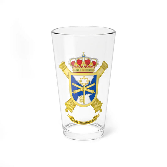 Coat of Arms of the Spanish Army Coastal Artillery Command (Spain) (Coat of Arms) Pint Glass 16oz 16oz - Go Mug Yourself