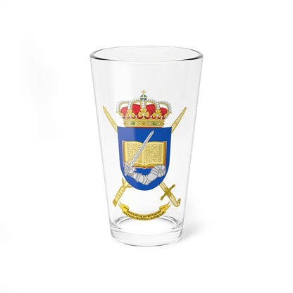 Coat of Arms of the Spanish Army Doctrine Organization and Equipment Directorate (Spain) (Coat of Arms) Pint Glass 16oz 16oz - Go Mug Yourself